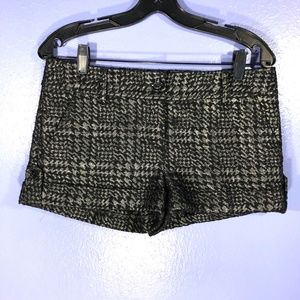 Express Wool Blend Metallic Houndstooth Shorts